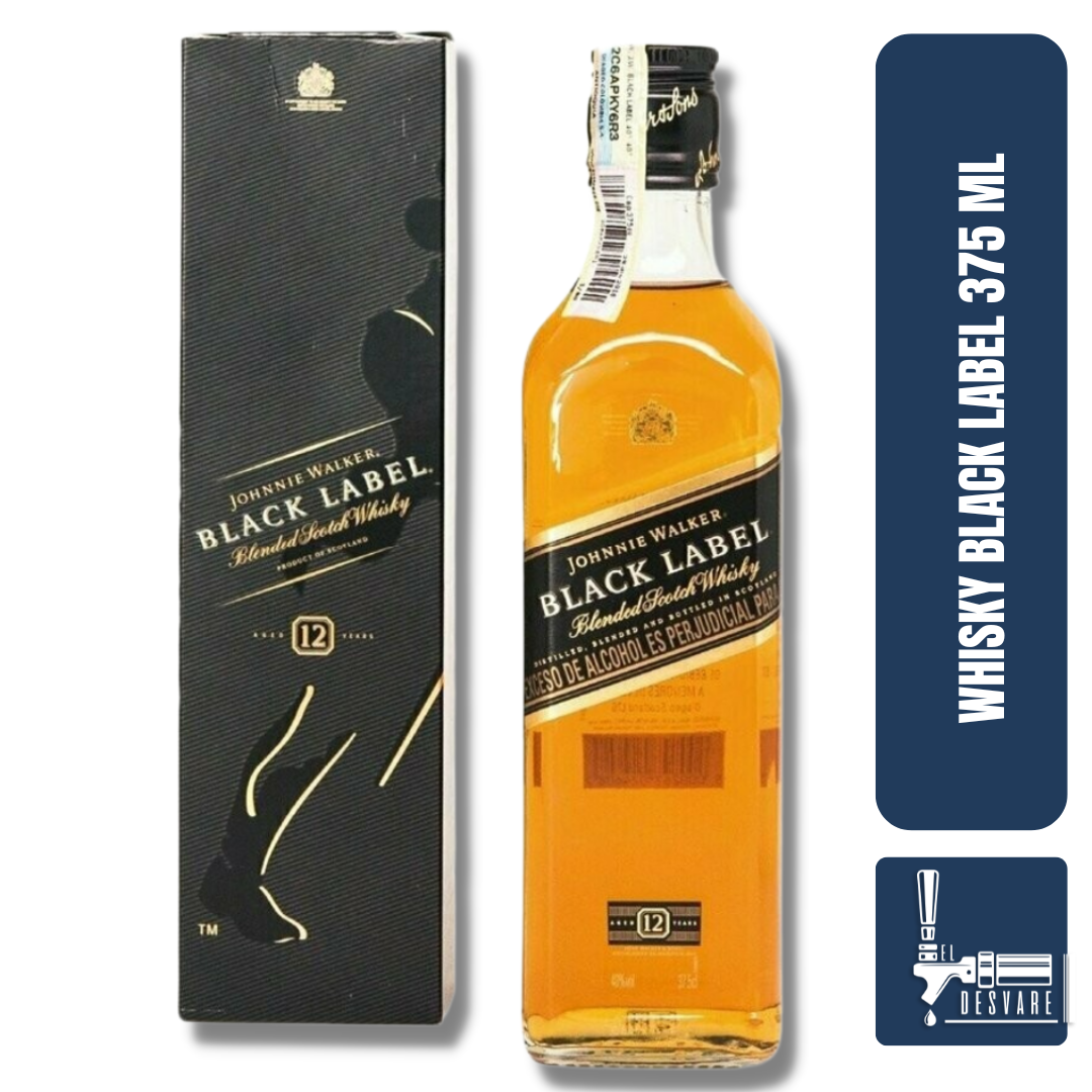 WHISKY JOHNNIE WALKER BLACK LABEL 375ML